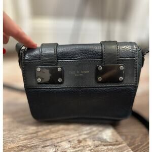 Rag & Bone Mini Pilot Crossbody Leather bag in Navy